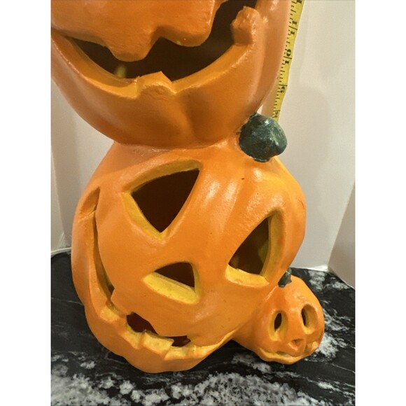 Vtg 1999 Paper Magic Stacked Jack-O-Lantern Pumpkin Lighted Totem Halloween Rare - Picture 4 of 16